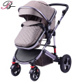 China Baby Stroller Factory Hot Mom Stroller 2019/tela de cuero de aleación de aluminio 3-en-1 Babystroller